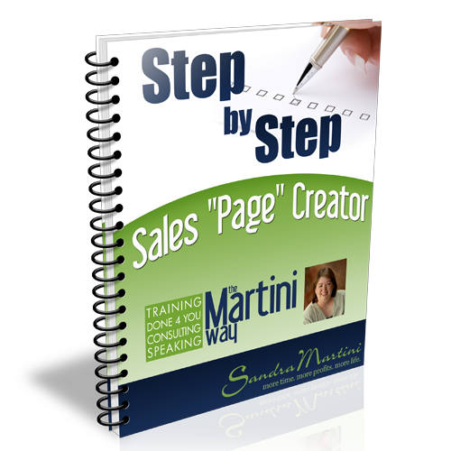 Step by Step "Sales" Page Creator Hardcopy Guide and Exercise Book