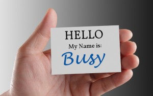 Hello, my name is busy nametag