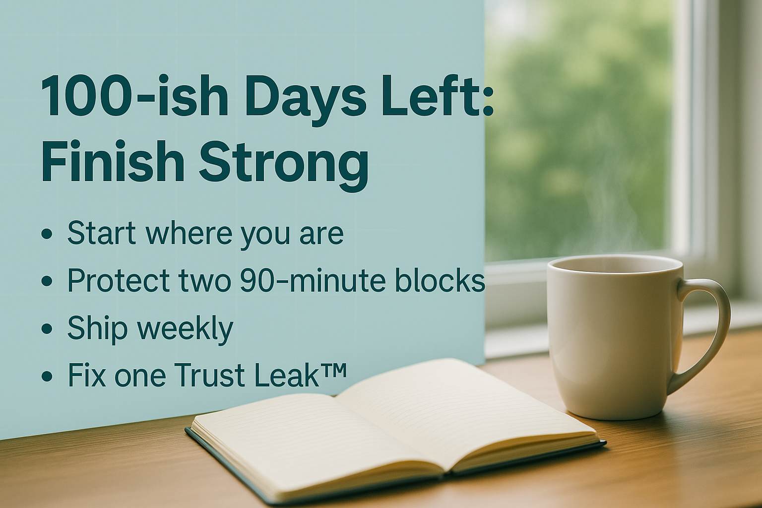 100-ish Days Left: How to Finish the Year Calm, Focused, and Proud